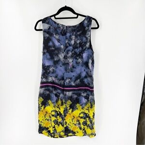 ✅ Suzi Chin Watercolor 100% Silk Dress SIZE 12